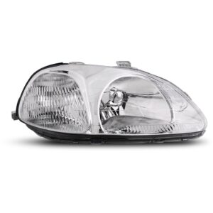 Farol Para Honda Civic 1996 1997 1998 Foco Simples 1ª Linha Direito/passageiro