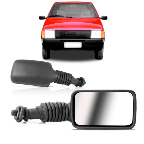 Retrovisor Uno Premio Elba 1989 1990 1991 Preto Lado Direito