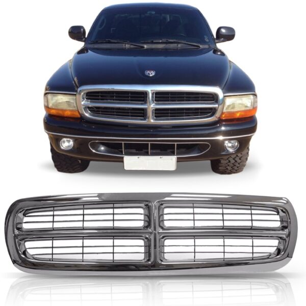 Grade Frontal Cromada Dodge Dakota 97 98 99 00 01 02 03 Preta