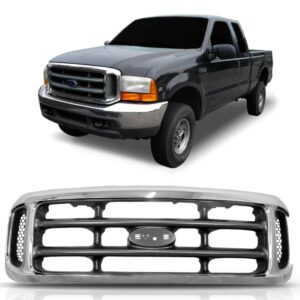 Tela Frontal Cromada F250 98 99 2000 2001 2002 03 04 06 F350 Cromada