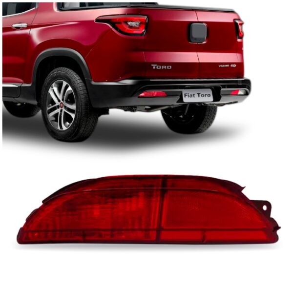Lanterna Fiat Toro 2016 2017 Parachoque Refletor Refletiva Lado Esquerdo