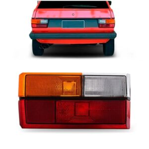 Lanterna Traseira Gol 1980 A 1986 Âmbar Friso Preto Promoção Lado Esquerdo