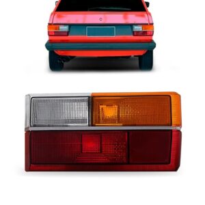 Lanterna Traseira Gol 1980/1986 Ambar Friso Cromado 1ª Linha Direito