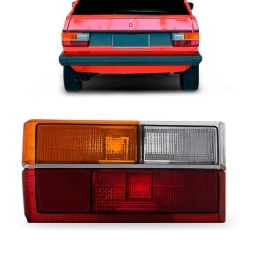 Lanterna Traseira Gol 1980/1986 Ambar Friso Cromado Promoção Lado Esquerdo