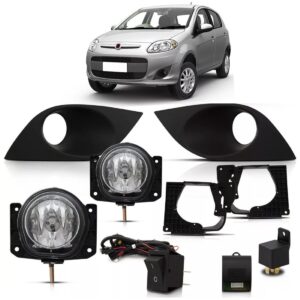 Kit Farol Milha Auxiliar Palio 2013 2014 2015 2016 C/ Grade