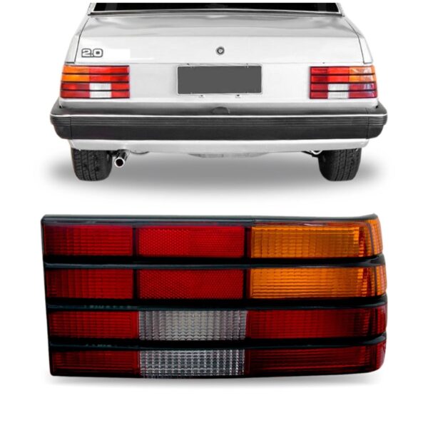 Lanterna Traseira Monza 1982/1990 Âmbar Friso Preto Promoção Lado Direito