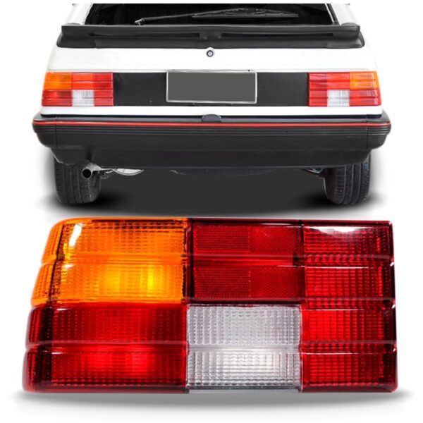 Lanterna Traseira Monza 1982 A 1990 Âmbar Sem Friso Preto Lado Esquerdo