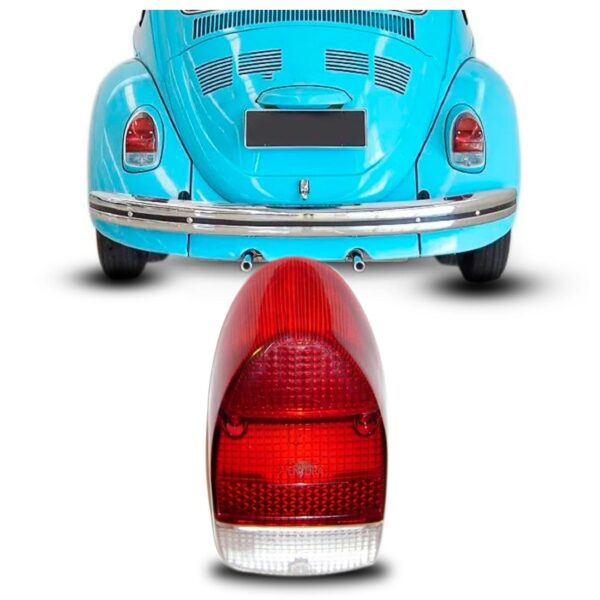 Jogo Lente Lanterna Seta Traseira Rubi Fusca 1500 Vermelho