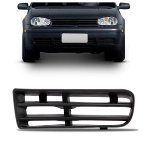 Moldura Para Farol Milha   Golf 2000 A 2007 Sem Furo Ld Preto Esquerdo