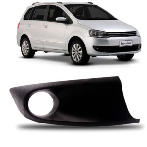 Moldura Farol Milha Fox Spacefox 2011 A 2014 Preto C/furo Le Preto Direito