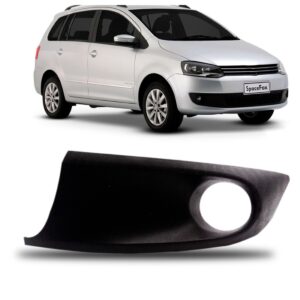 Moldura Farol Milha Fox Spacefox 2011 A 2014 Preto C/furo Le Preto Esquerdo