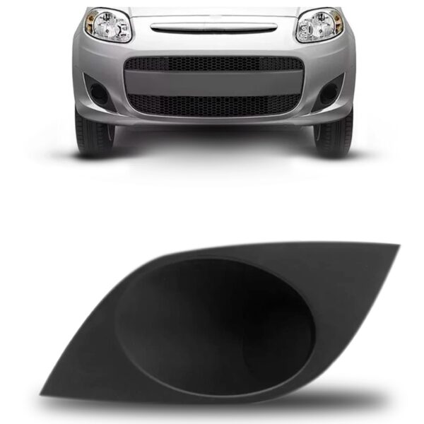 Moldura Milha Palio Attractive 2012 2013 2014 Cinza Sem Furo Lado Esquerdo