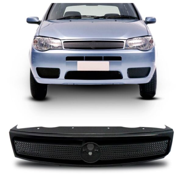 Tela Radiador Palio 04 05 06 07/10 Preta C Moldura 1a Linha