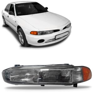 Farol Galant 1993 1994 1995 C/pisca Ambar Le Esquerdo/motorista