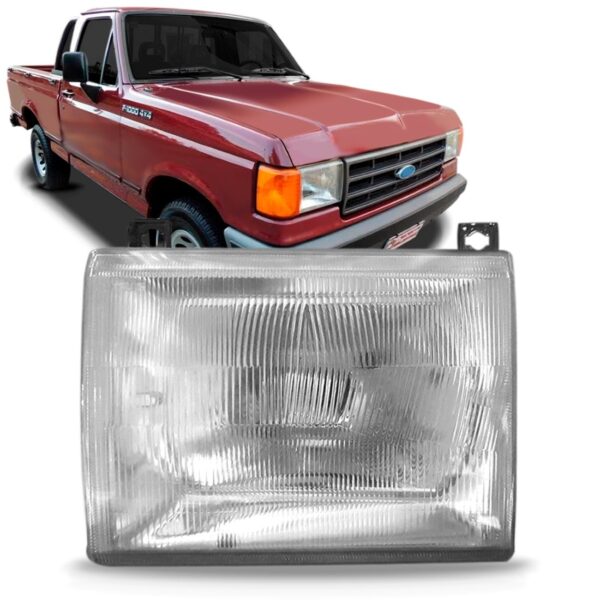 Farol F1000 93/96 Sem Suporte Lente Vidro Cromado 1ª Linha Direito/passageiro