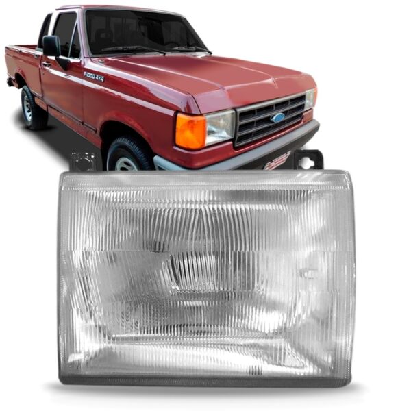 Farol F1000 93/96 Sem Suporte Lente Vidro Cromado 1ª Linha Esquerdo/motorista