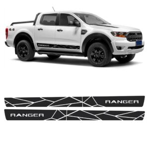 Kit Adesivos Laterais Ranger Universal 2013 A 2021 Preto