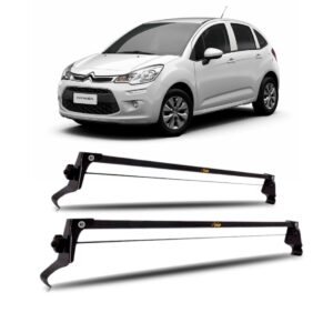 Rack Bagageiro De Teto Citroen C3 Ano 2021 2020 19 18 A 2013 Preto