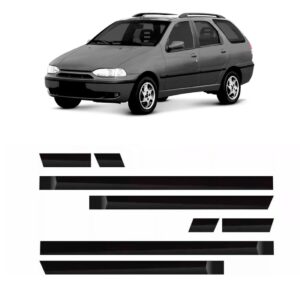 Jogo Friso Borrachão Para Palio Weekend Adventure 97 A 2000 Preto