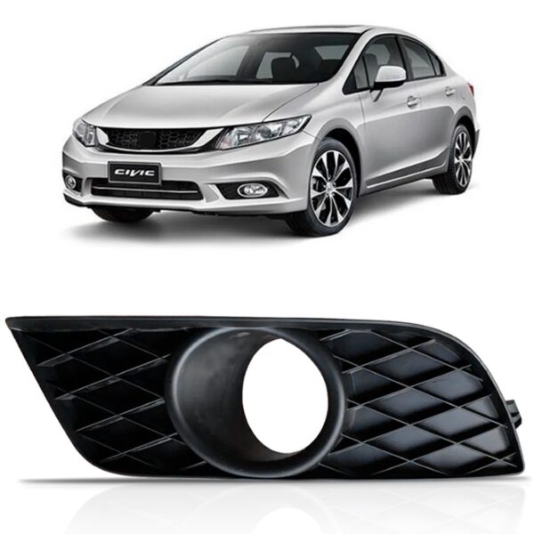 Moldura Milha New Civic 2012 2013 2014 2015 Lado Esquerdo