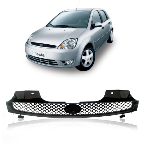 Grade Radiador Fiesta 2003 2004 2005 2006  2007 Preta Preta