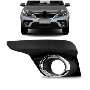 Moldura Milha Logan/sandero 2020 A 22 C/furo Aro Cromado Le Preto Esquerdo