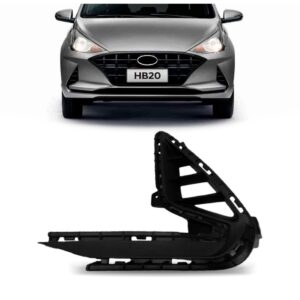 Aro Milha  Para Hb20 Hatch/sedan 2021 2022 Sem Furo Ld Preto Esquerdo