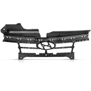 Grade Radiador Versa 2015 A 2021 Preta Com Moldura 1a Linha Preto