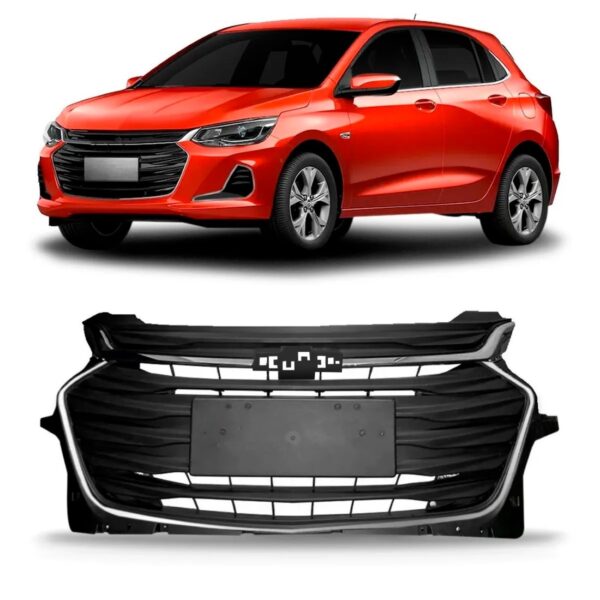 Grade Onix 2020 2021 2022 Com Frisos Sup E Inferior 1a Linha Preto