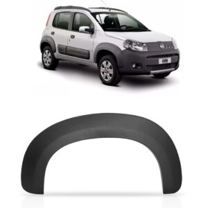 Alargador Paralama Uno Way 2014 A 2020 Preto Texturizado Lado Esquerdo