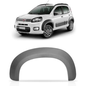 Alargador Paralama Uno Way 2014 A 2020 Cinza Texturizado Lado Esquerdo