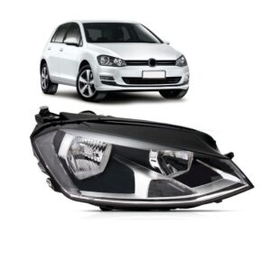 Farol Golf Confortline 14/16 Sem Led Mascara Negra 1ª Linha - Direito/passageiro