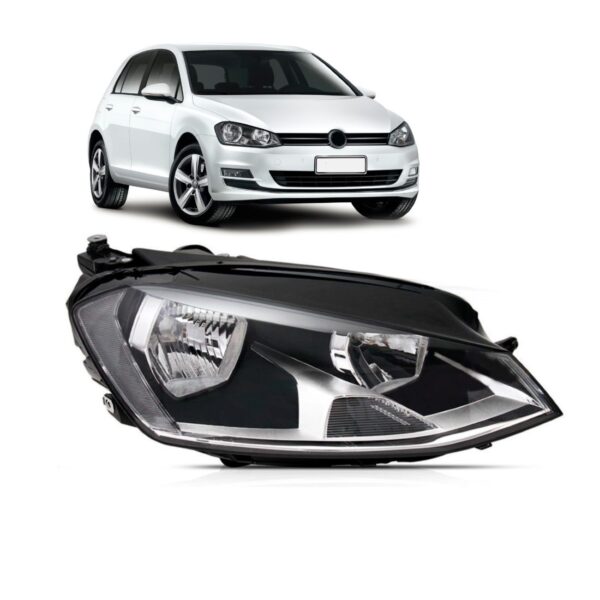 Farol Golf Confortline 14/16 Sem Led Mascara Negra 1ª Linha - Direito/passageiro