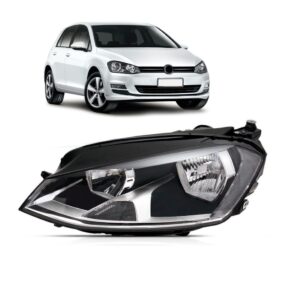 Farol Golf Confortline 14/16 Sem Led Mascara Negra 1ª Linha Esquerdo/motorista