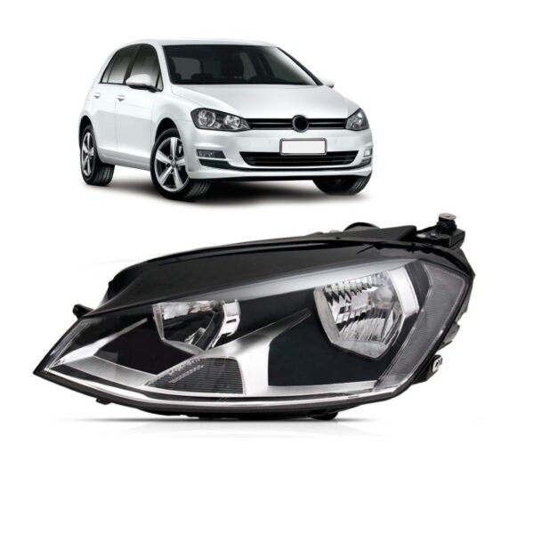 Farol Golf Confortline 14/16 Sem Led Mascara Negra 1ª Linha Esquerdo/motorista
