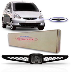Grade Parachoque Honda Fit 2003 A 2006 Superior 1a Linha Preto
