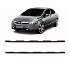 Par Acabamento Lateral Parabrisa New Civic 2007 A 2012 Preto