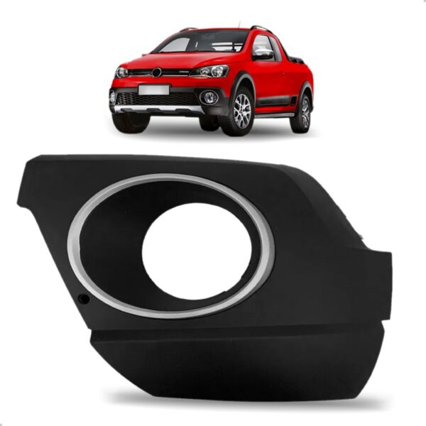 Moldura Milha Saveiro Cross G6 2013 2014 2015 2016 Aro Prata Lado Esquerdo