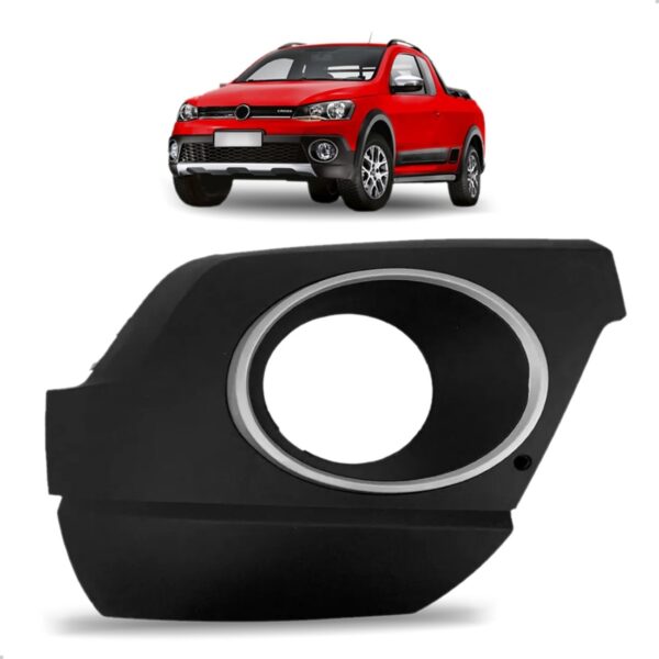 Moldura Milha Saveiro Cross G6 2013 2014 2015 2016 Aro Prata Lado Direito