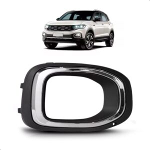 Moldura Milha T-cross 19 20 21 22 23 Com Furo E Aro Cromado Lado Direito