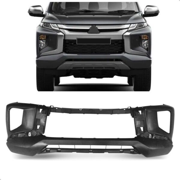 Parachoque Dianteiro L200 Triton 2021 2022 23 2024 Sem Grade Preto