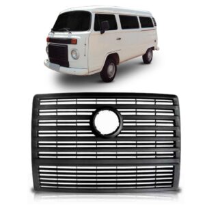 Grade Tela Radiador Frontal Kombi Preta Radiador Agua 06 09 Preto