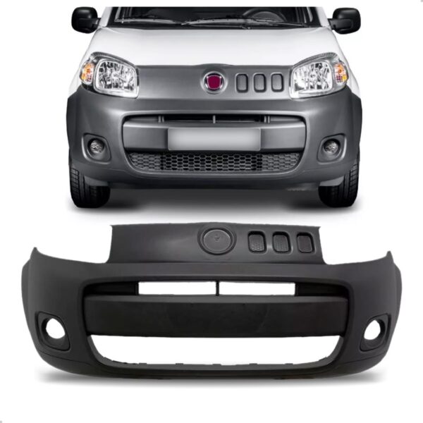 Parachoque Dianteiro Fiorino 2014 A 2018 Preto Texturizado Preto