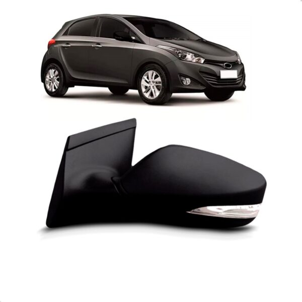 Retrovisor Hb20 2011 A 2015 Preto Com Pisca Elétrico Lado Esquerdo