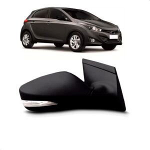 Retrovisor Hb20 2011 A 2015 Preto Com Pisca Elétrico Lado Direito