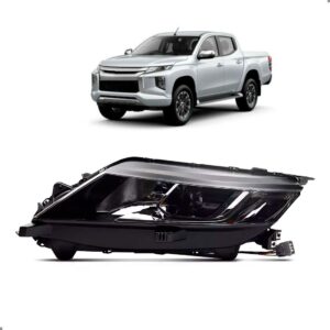 Farol L200 Triton Sport Led 2023 2022 2021 Hpe Mascara Negra Lado Esquerdo