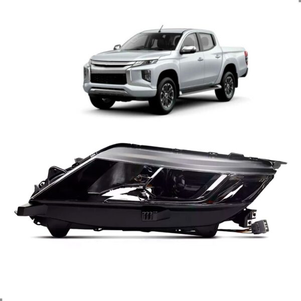 Farol L200 Triton Sport Led 2023 2022 2021 Hpe Mascara Negra Lado Esquerdo