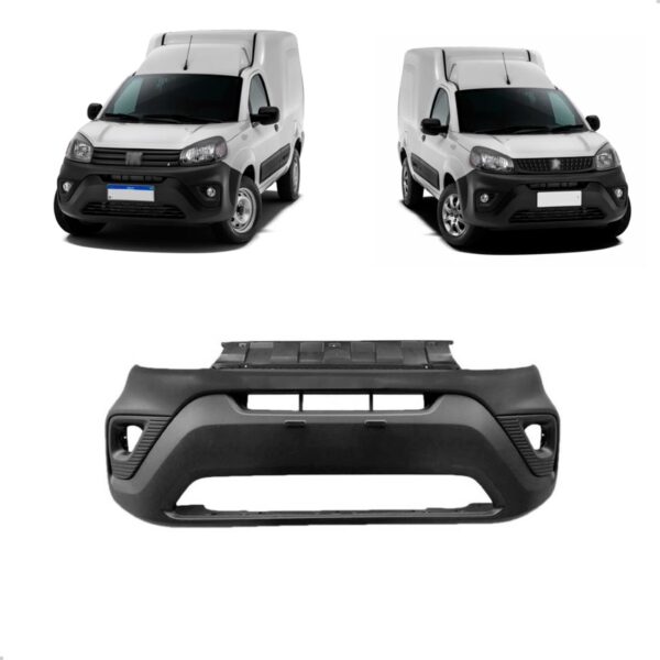 Parachoque Dianteiro Fiorino 21/25 Partner 22/25 Com Furo Preto
