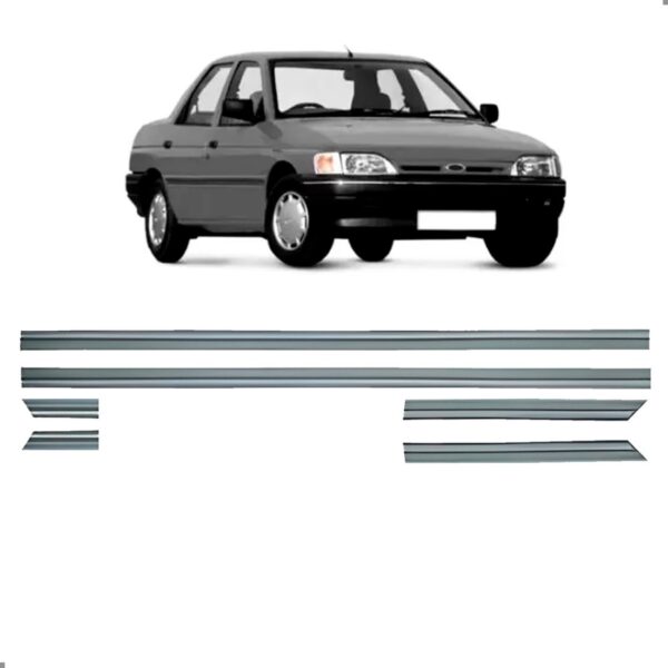 Friso Lateral Borrachão Para Verona-  4 Portas 1993 A 1996 Cinza
