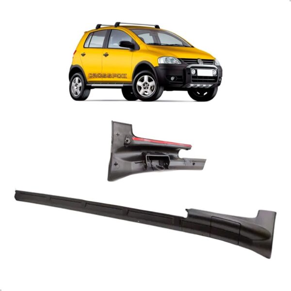 Estribo Spoiler Lateral Crossfox 2004 A 2009 Direito Preto